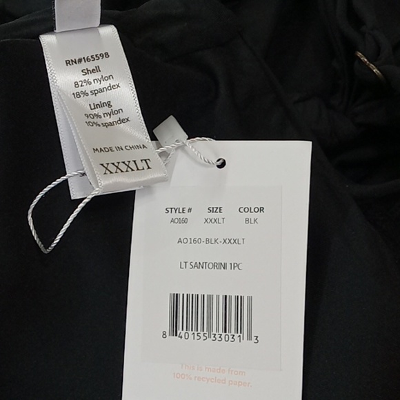 NEW Andie Bathing Suit Sz 3XL XXXL Black Swimwear Santorini Piece Swim - Picture 6 of 6